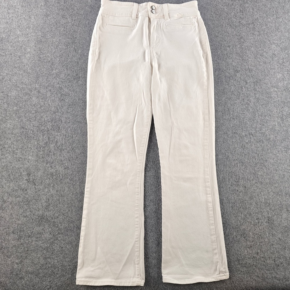 PAIGE Claudine High Rise Flare Leg Jeans Womens 28 White Stretch Denim Pants